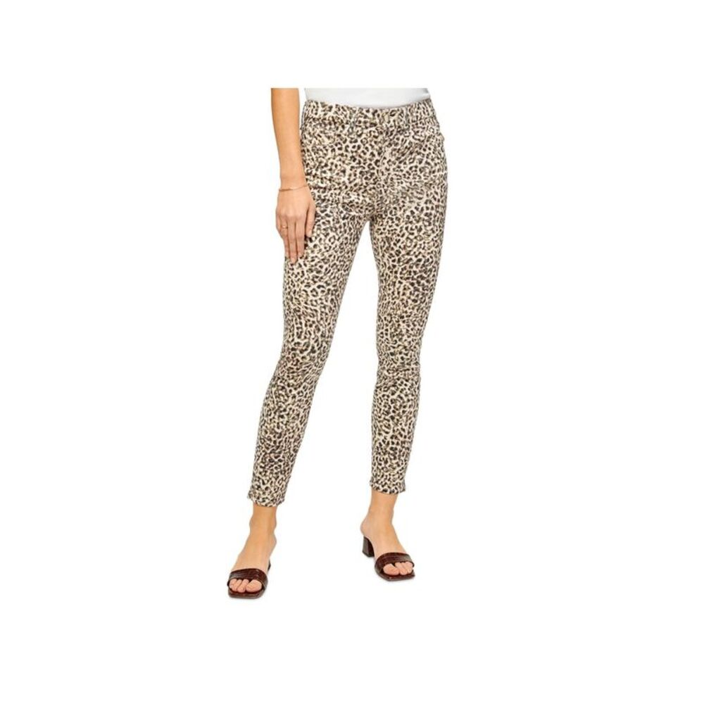 Jen 7 By 7 For All Mankind Womens Skinny Jeans Beige Denim Mid Rise Juniors 2